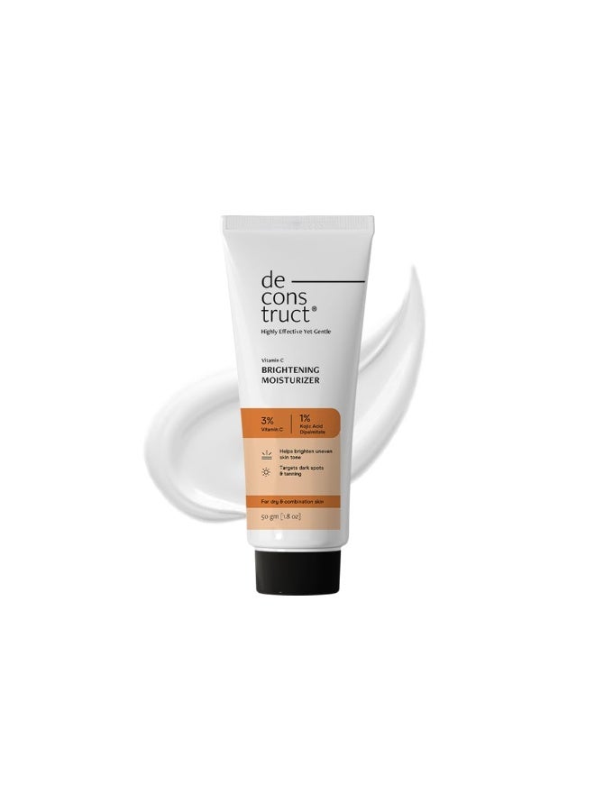 Deconstruct Niacinamide Brightening Face Moisturizer| 5% Niacinamide + 1% Kojic Acid + 3% Vitamin C+1% Kojic Acid | For Dark Spots And Uneven Skin Tone | Brightens & Hydrates | 50 Gm - Image 1